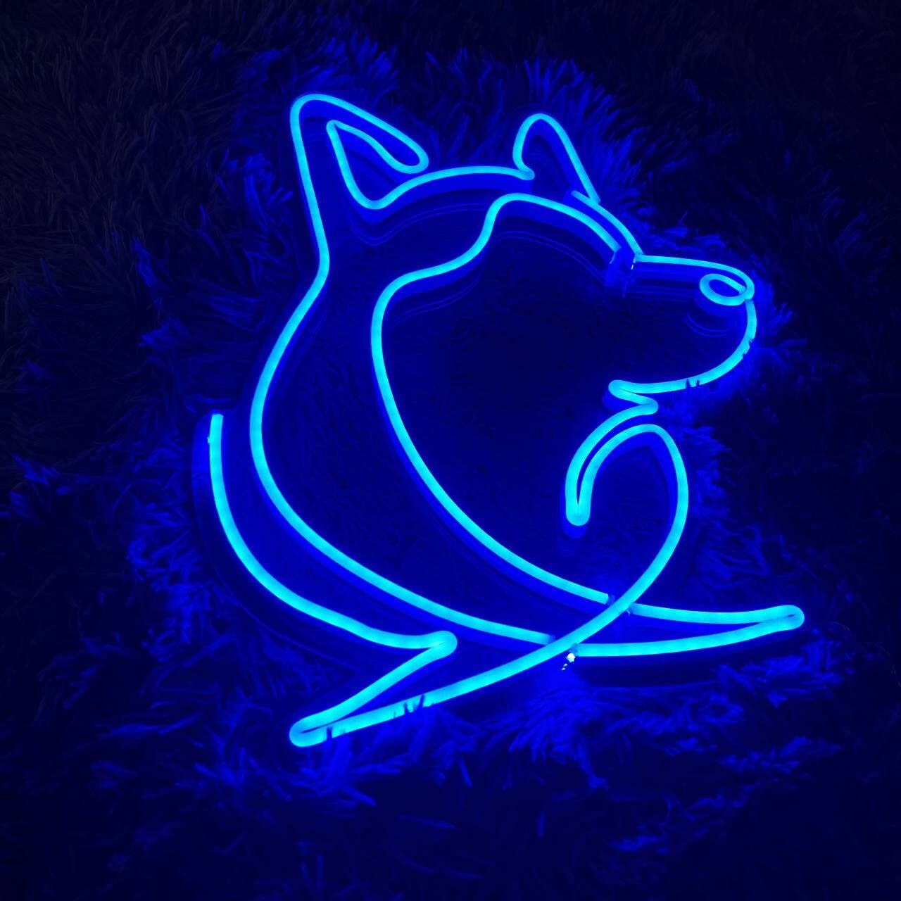 Dog Lying Side Neon Sign Animal Pet Wall Art Lights Decor
