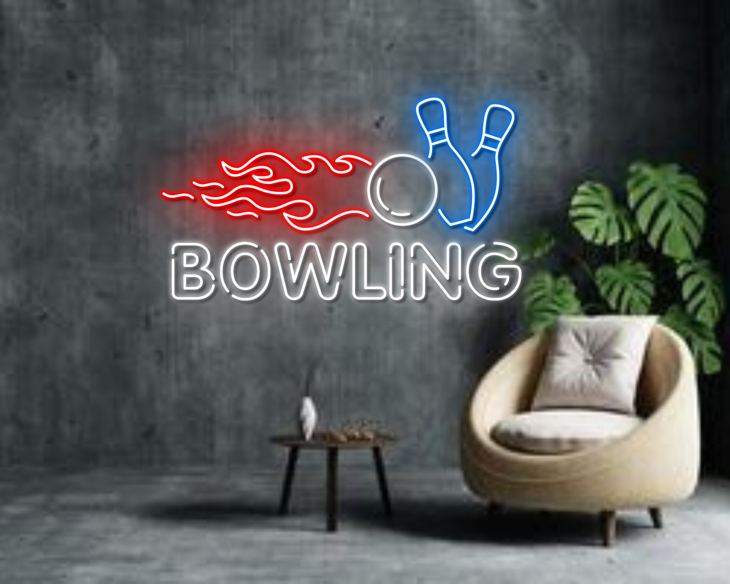 Bowling Ball Neon Sign