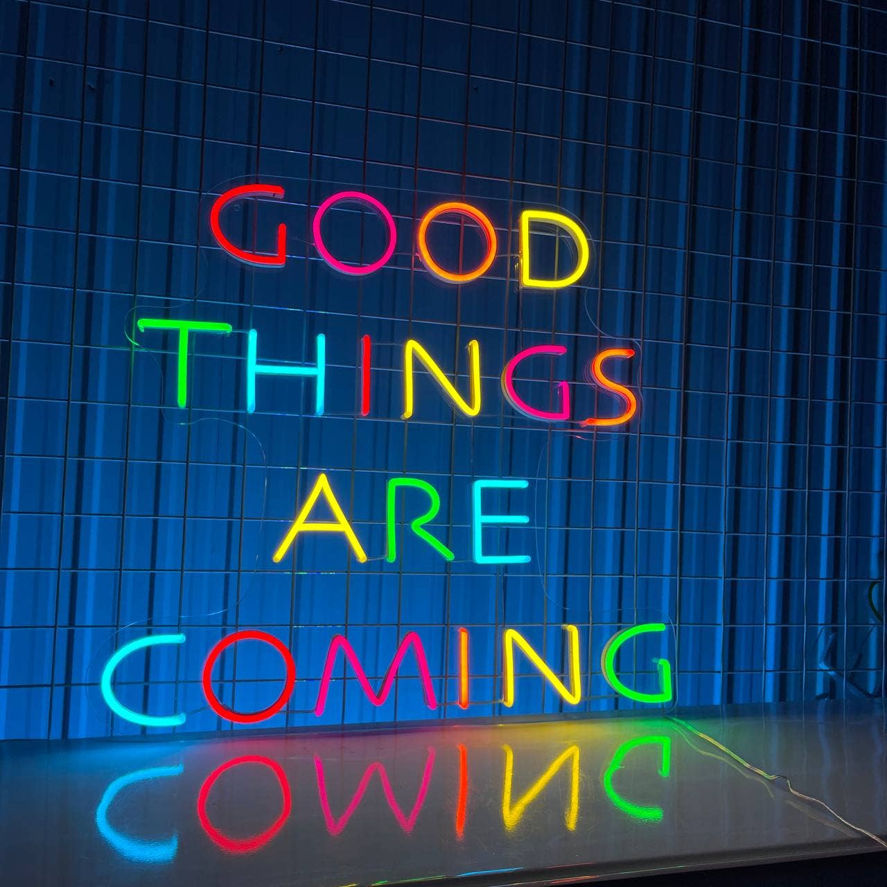 Good Things Are Coming Neon Sign Motivation Quote Wall Decor