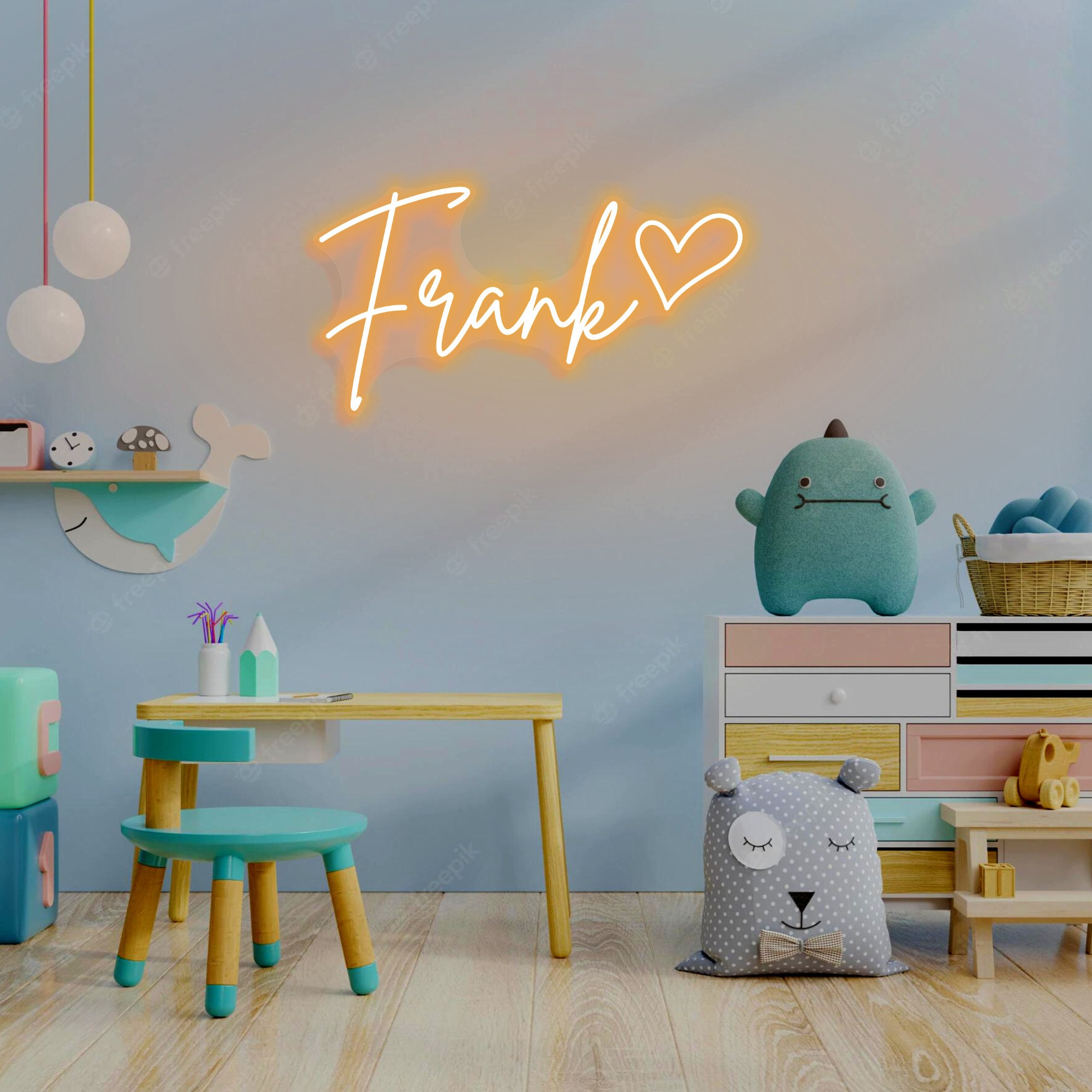Infant Boy Personalized Neon Sign