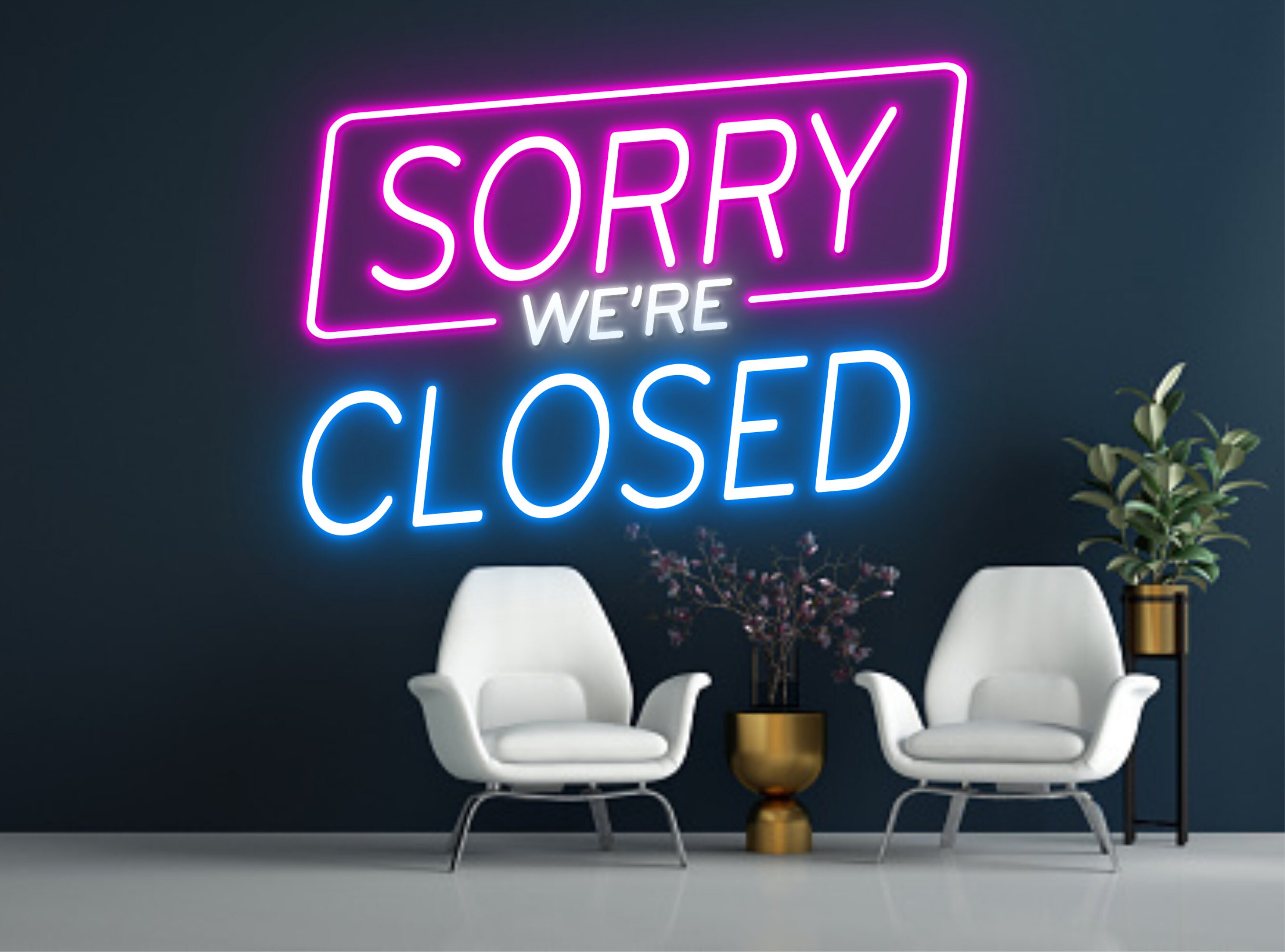 Sorry We Are Close Business Neon Signs