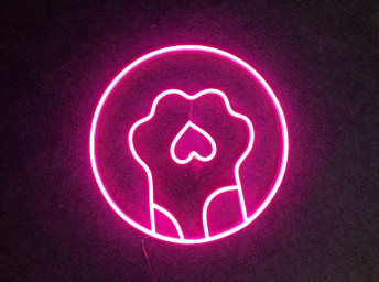 Cat Paw Neon Sign Birthday Gift