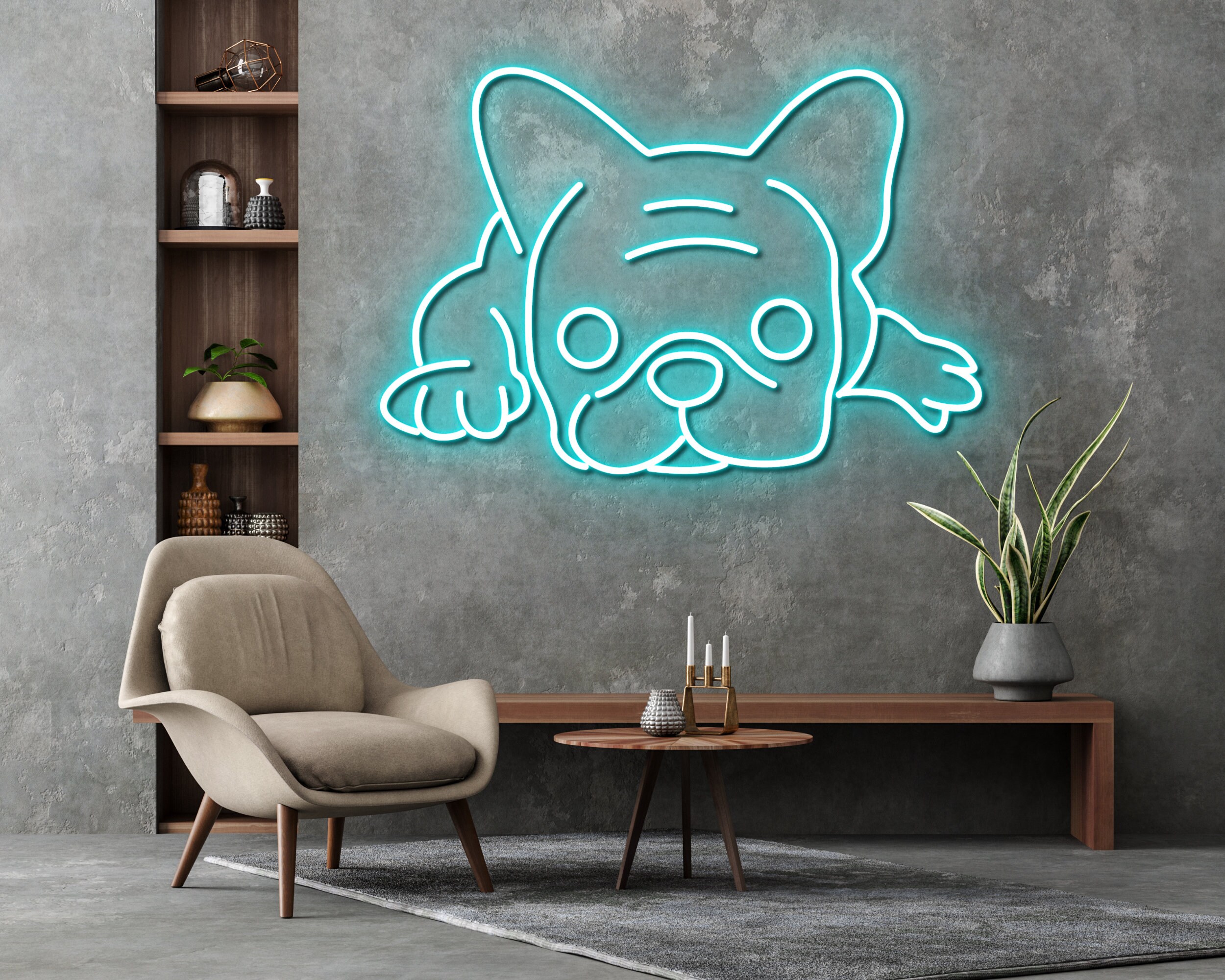 Pug French Bulldog Neon Sign Decoration