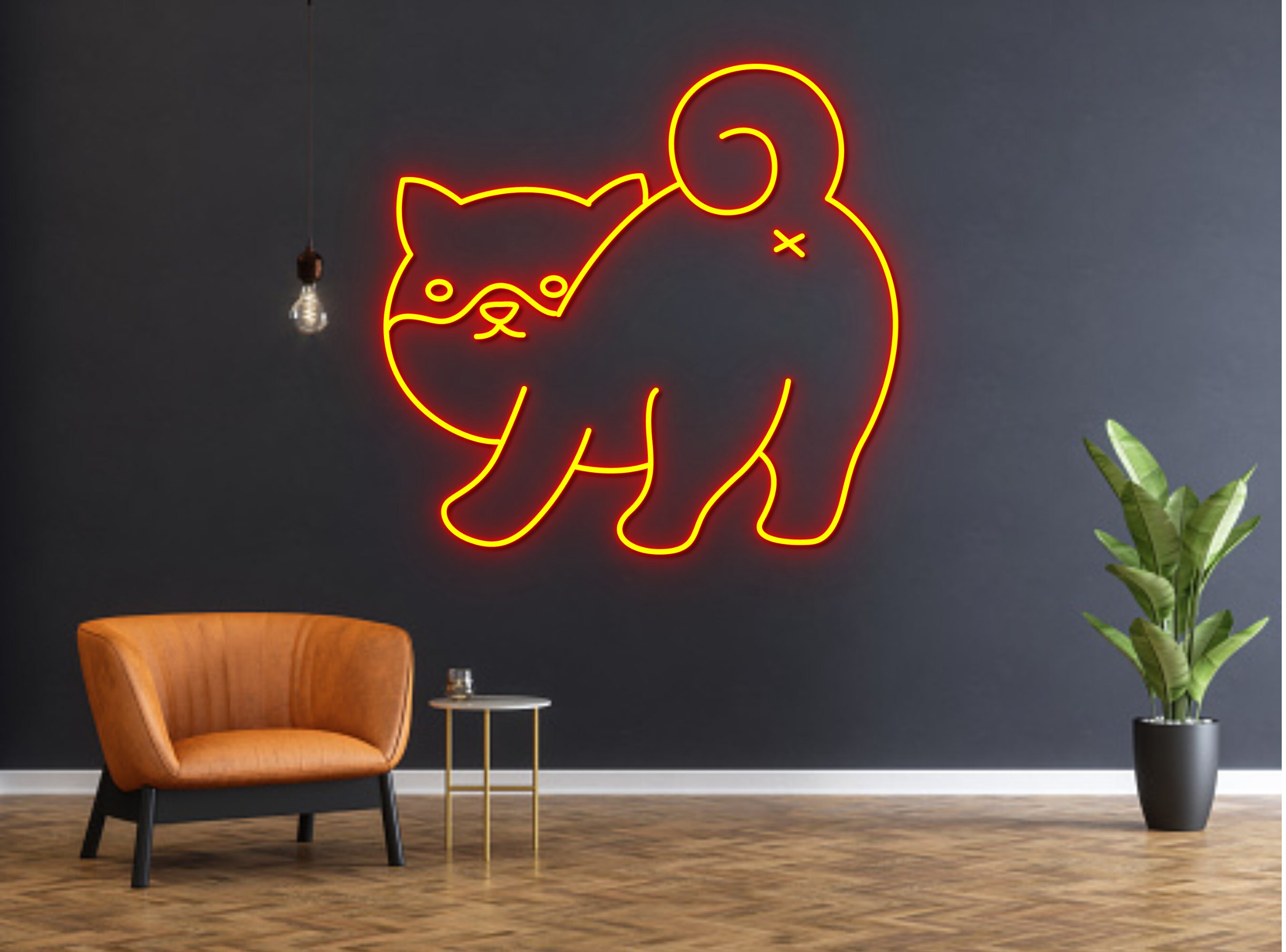 Shiba Inu Butt Dog Neon Sign