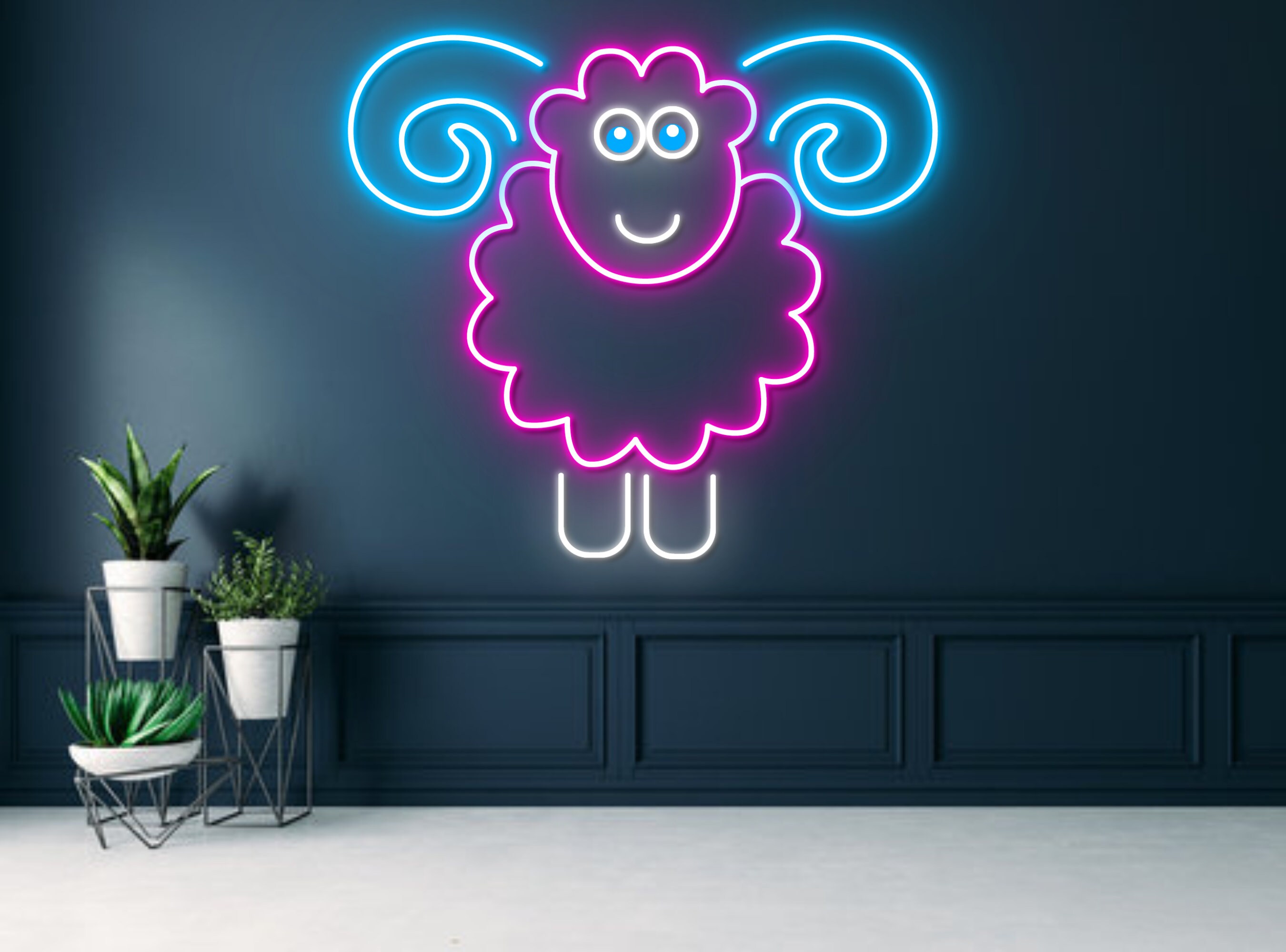 Sheep Neon Sign Wall Decoration Gift