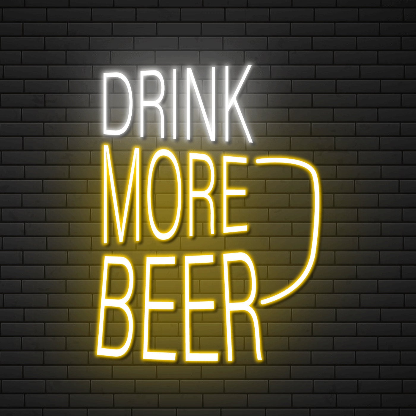 Drink More Beer Neon Sign