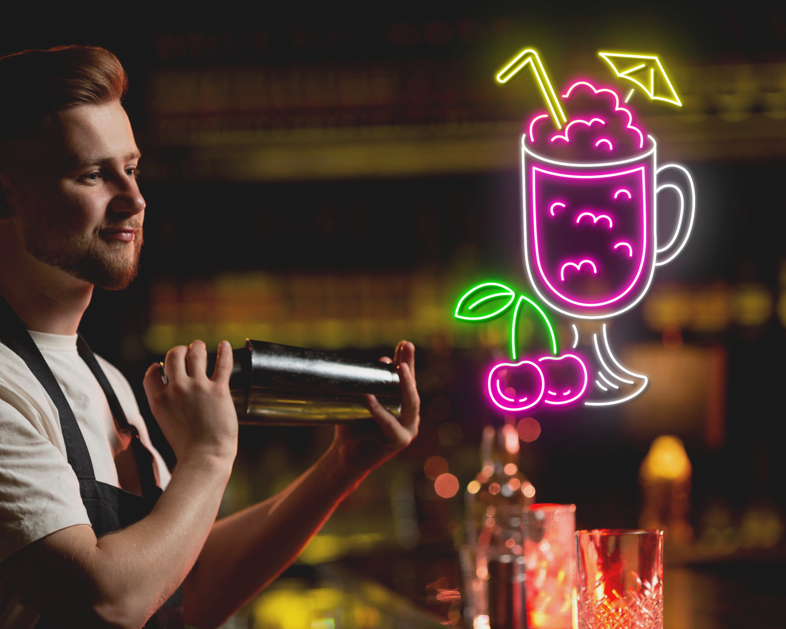Cocktails Bar Party Neon Signs