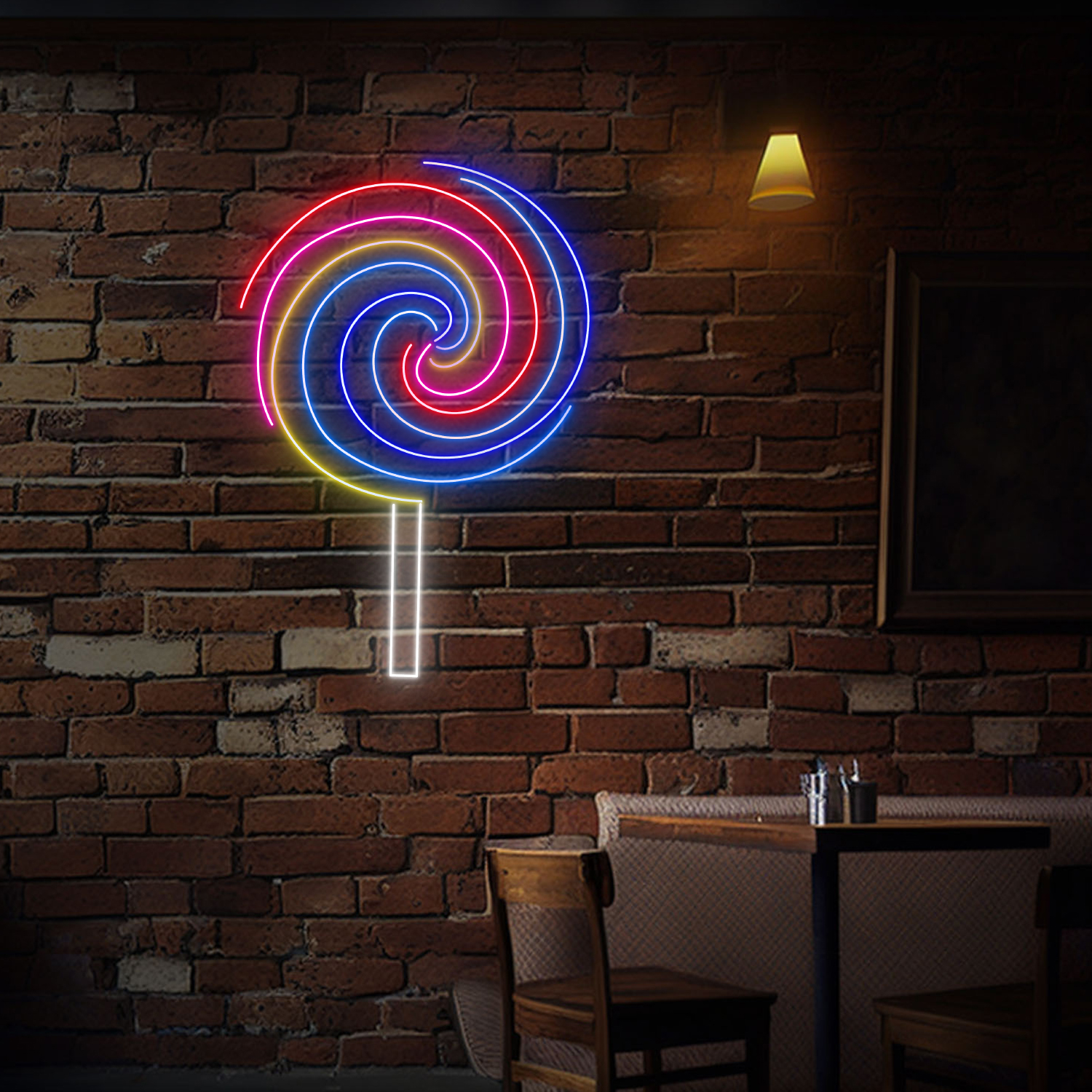 Lollipop Neon Sign Candy Shop Wall Decor