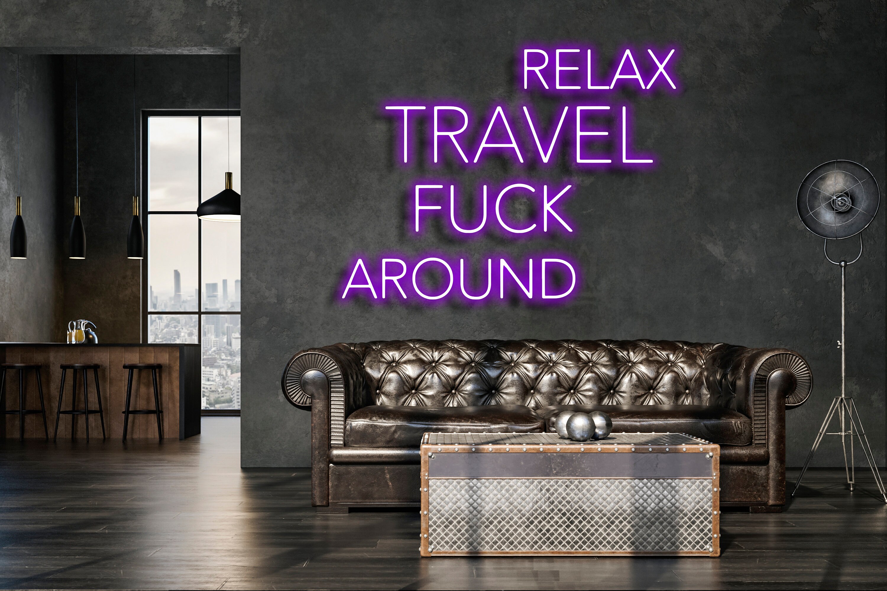 Relax Travel F*ck Around Neon Signs