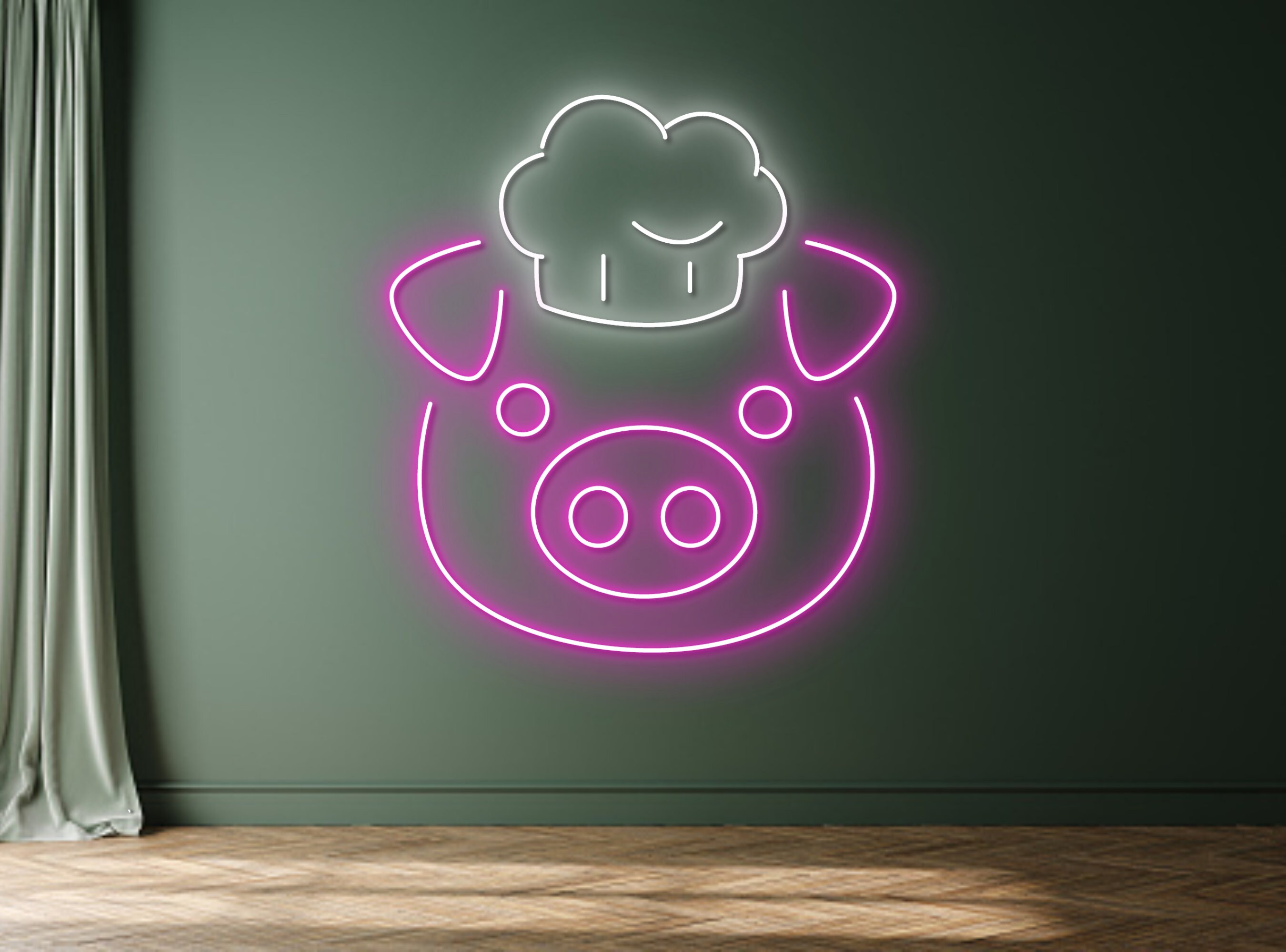Pig Master Chef Neon Signs