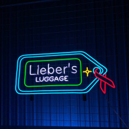 Luggage Name Tag Neon Sign Luggage Travel Bag Shop Decor