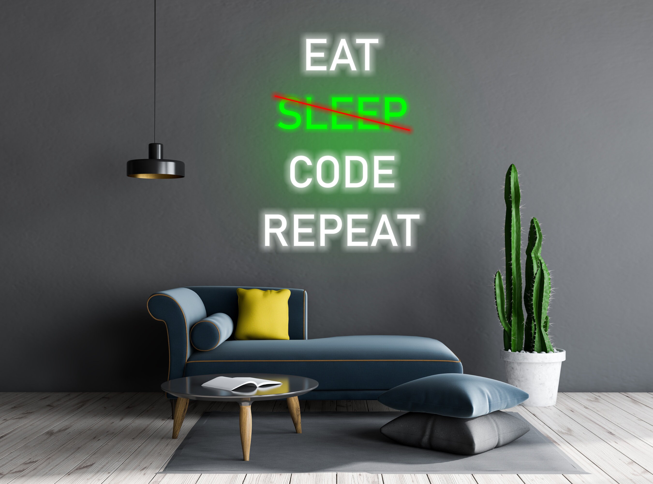 Eat Sleep Code Repeat Neon Sign