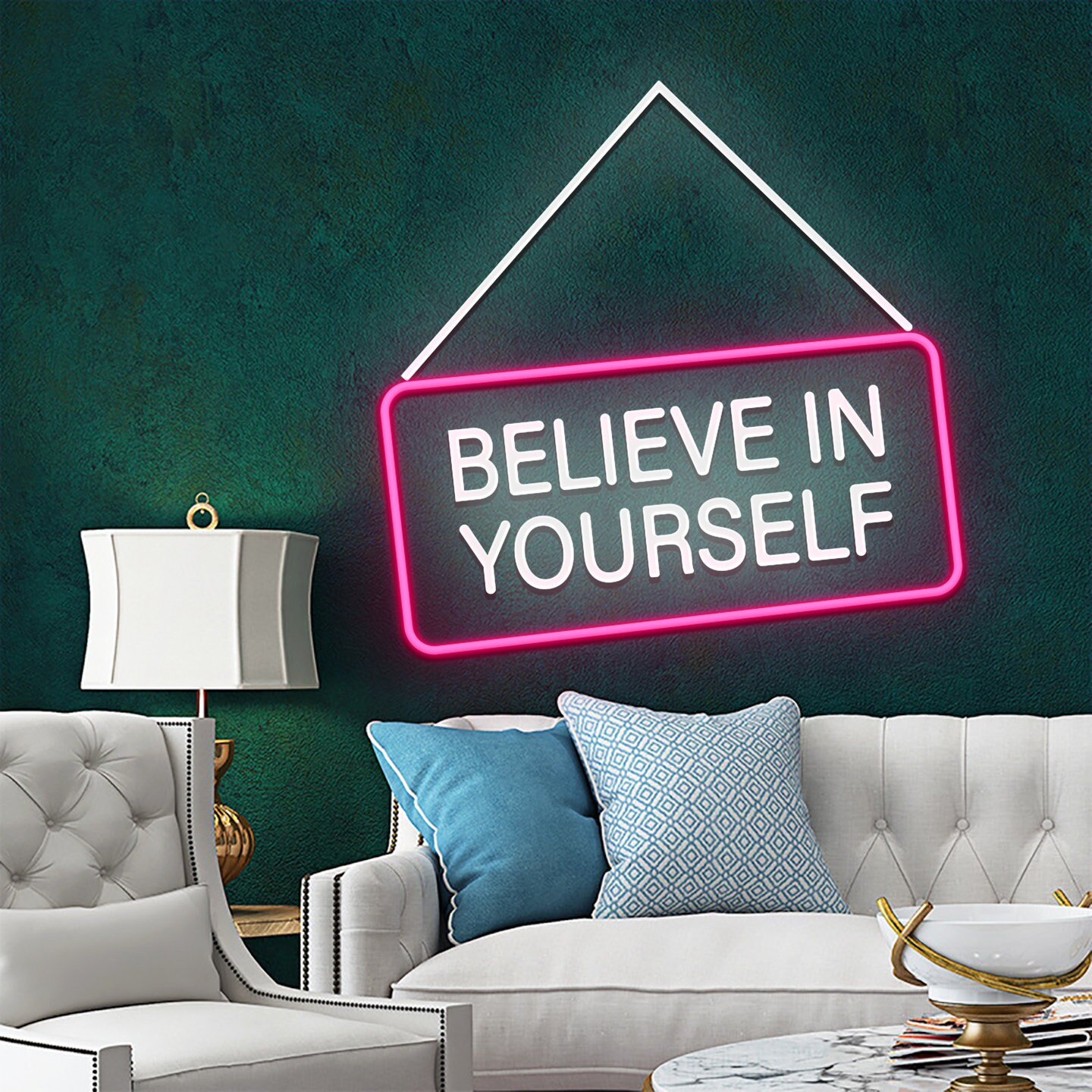 Believe In Yourself Neon Sign Bedroom Decor