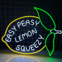 Lemon Queezy Neon Sign Tropical Fruits Wall Neon Sign