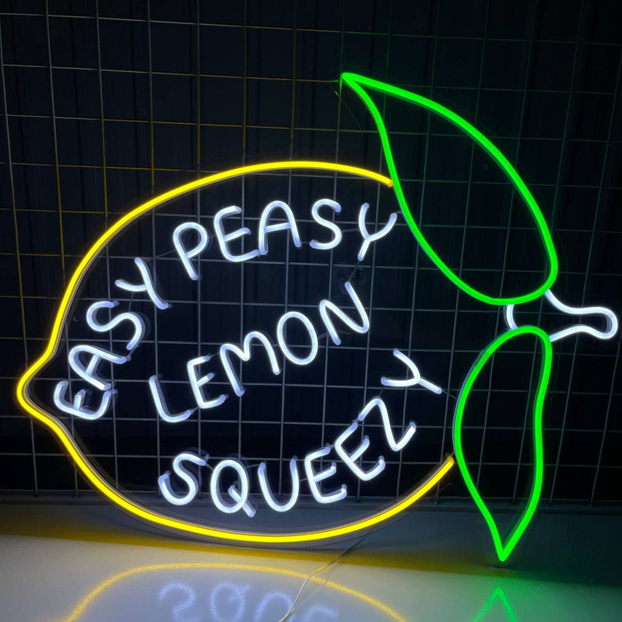 Lemon Queezy Neon Sign Tropical Fruits Wall Neon Sign