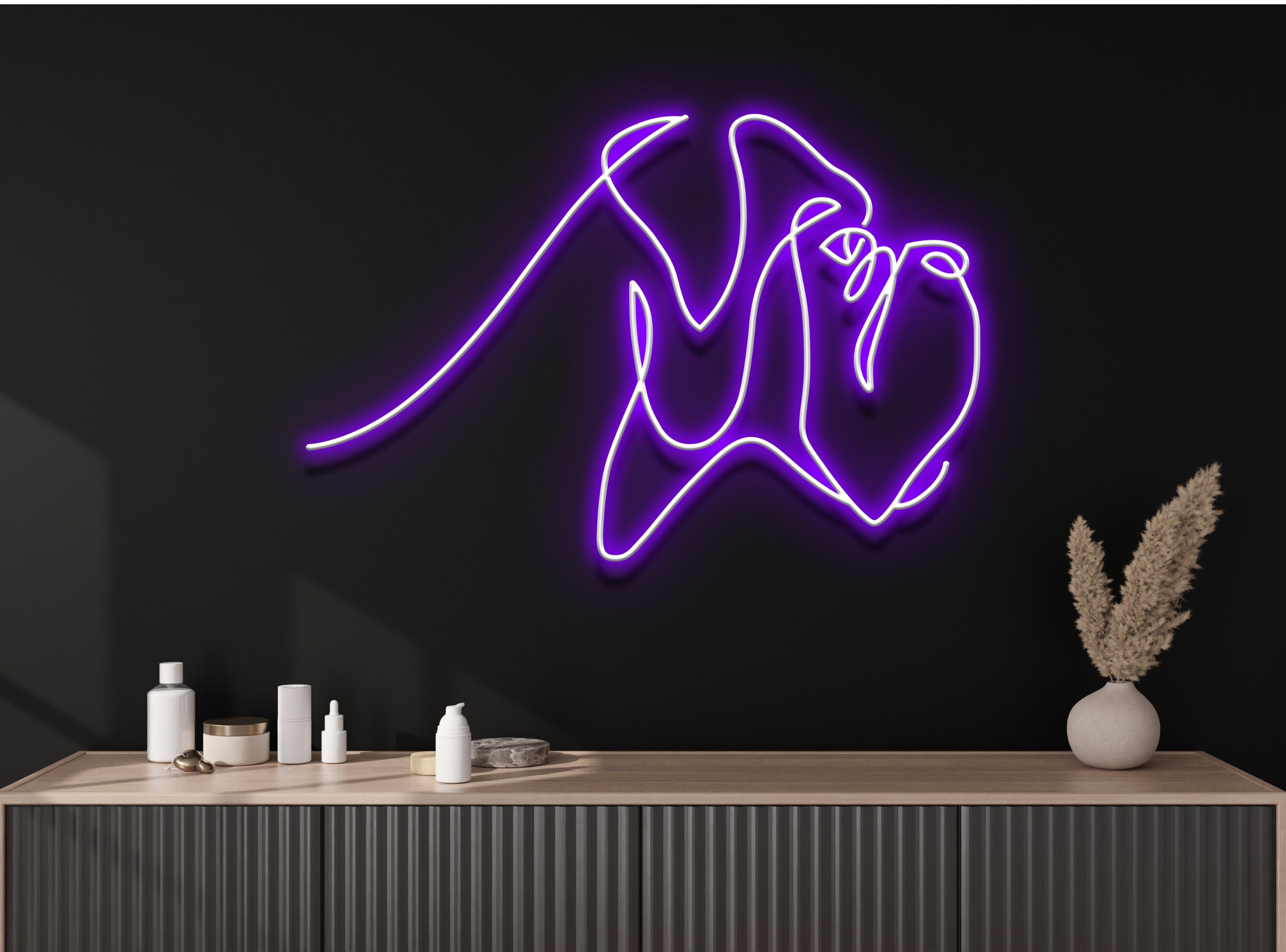 Boxer Dog Neon Sign Bedroom Decor