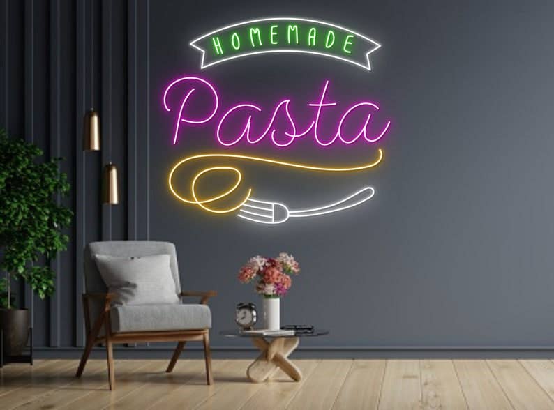 Spaghetti Led Lights Decor Restaurant Neon sign
