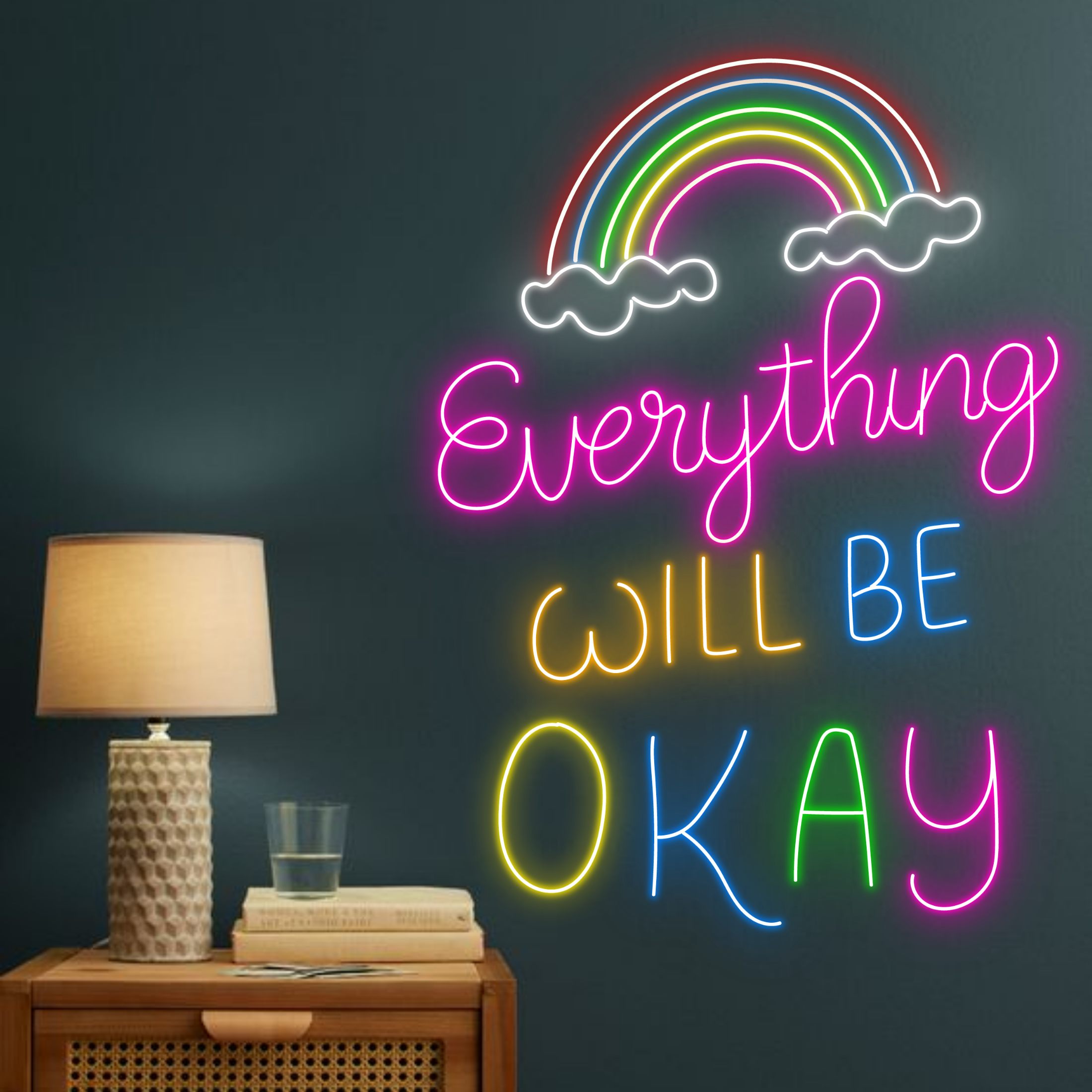 Everything Will Be Okay Neon Sign Long-lasting Decor