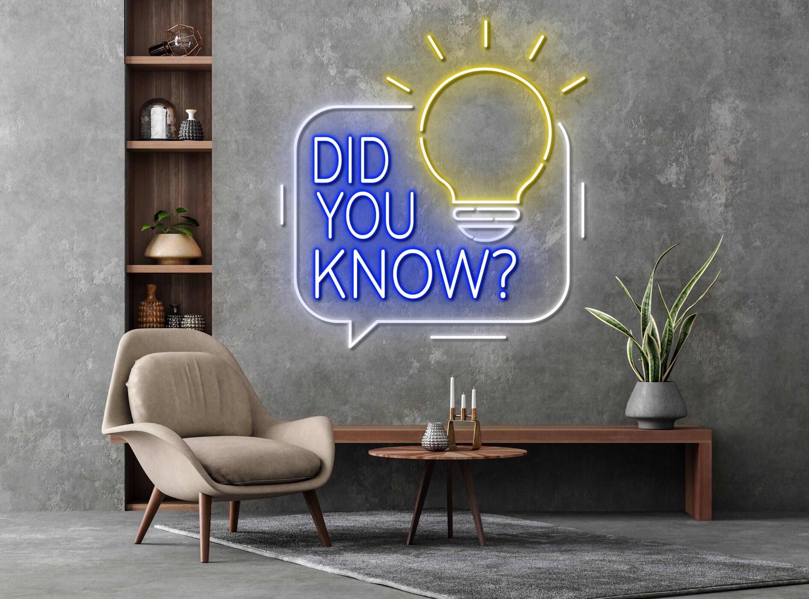 Did You Know Light Bulb Neon Sign