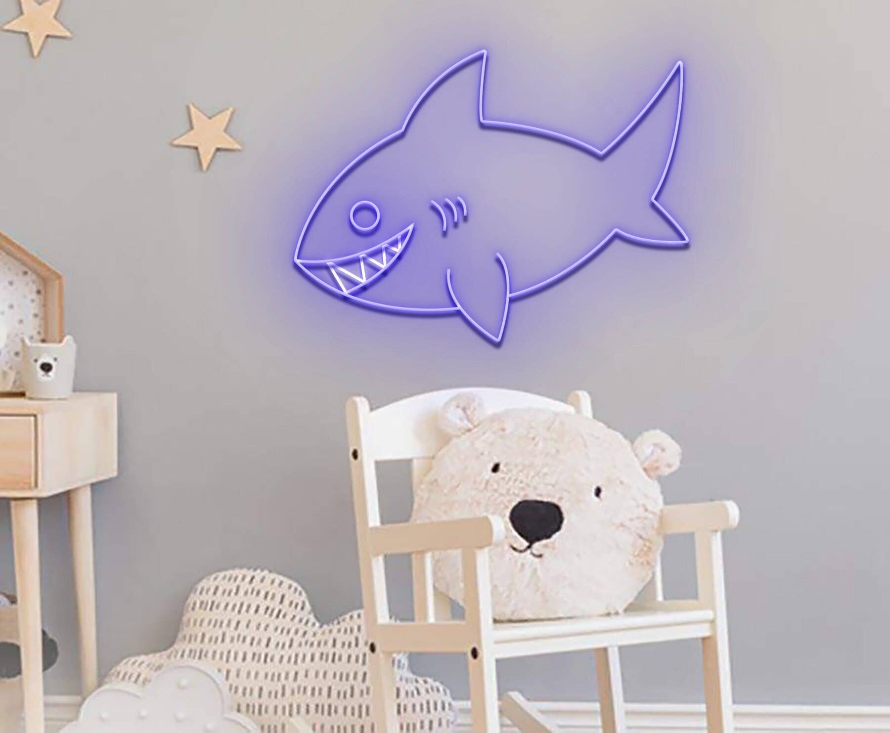 Shark Neon Sign Animal Sign Wall Decor