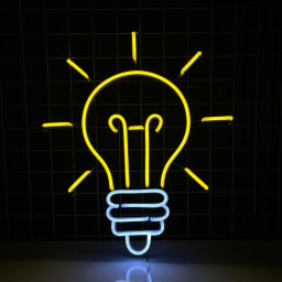 Light Bulb Neon Sign School And Room Decor
