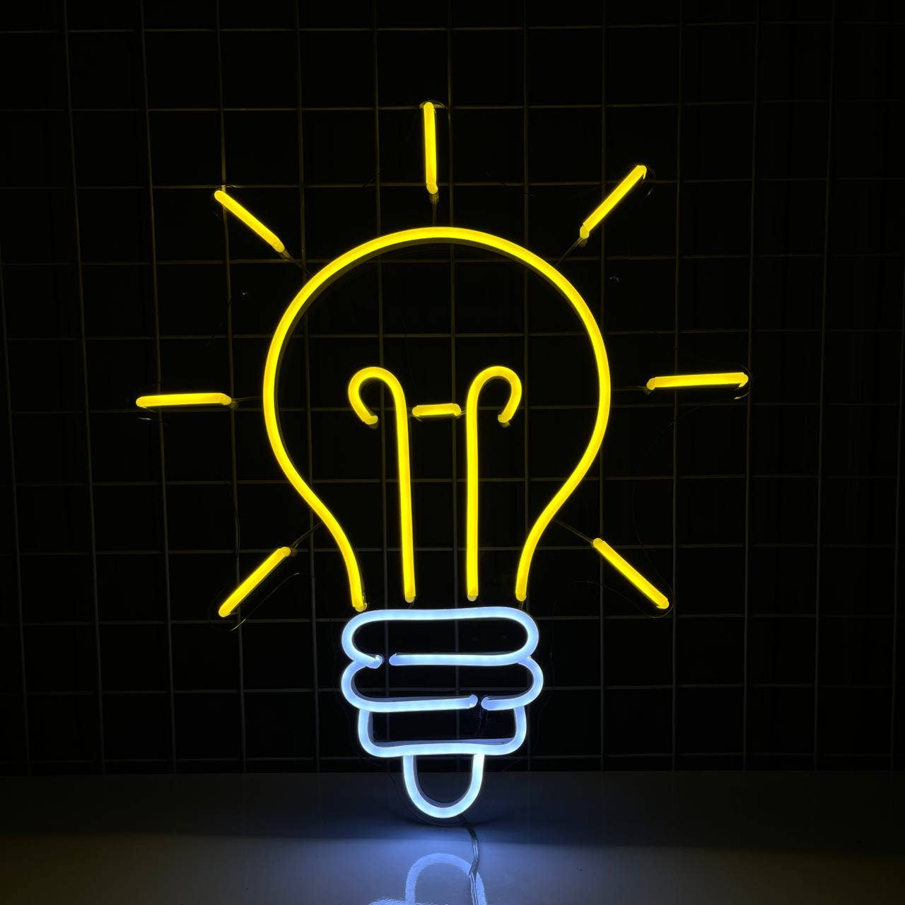 Light Bulb Neon Sign School And Room Decor