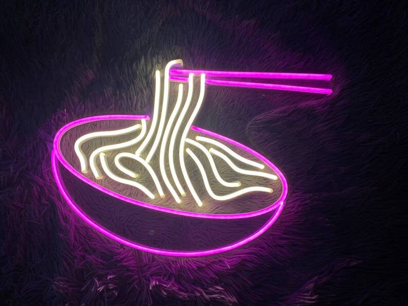 Noodle Bowl Neon Sign Restaurant Decor