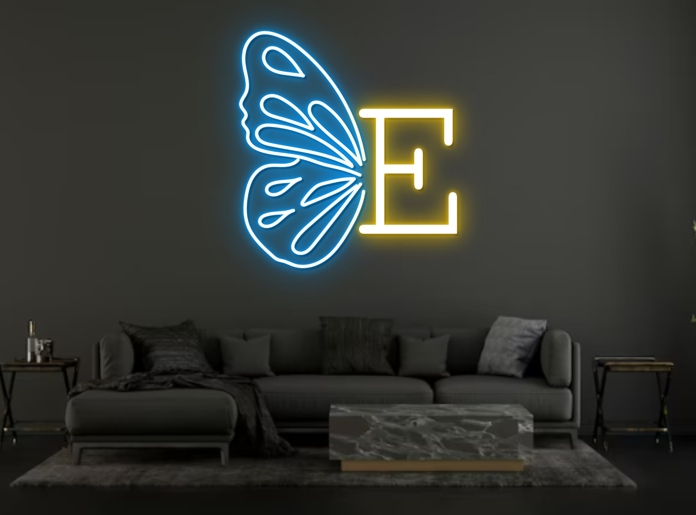 Personalized Butterfly Neon Sign Hanging Sign Wall Art