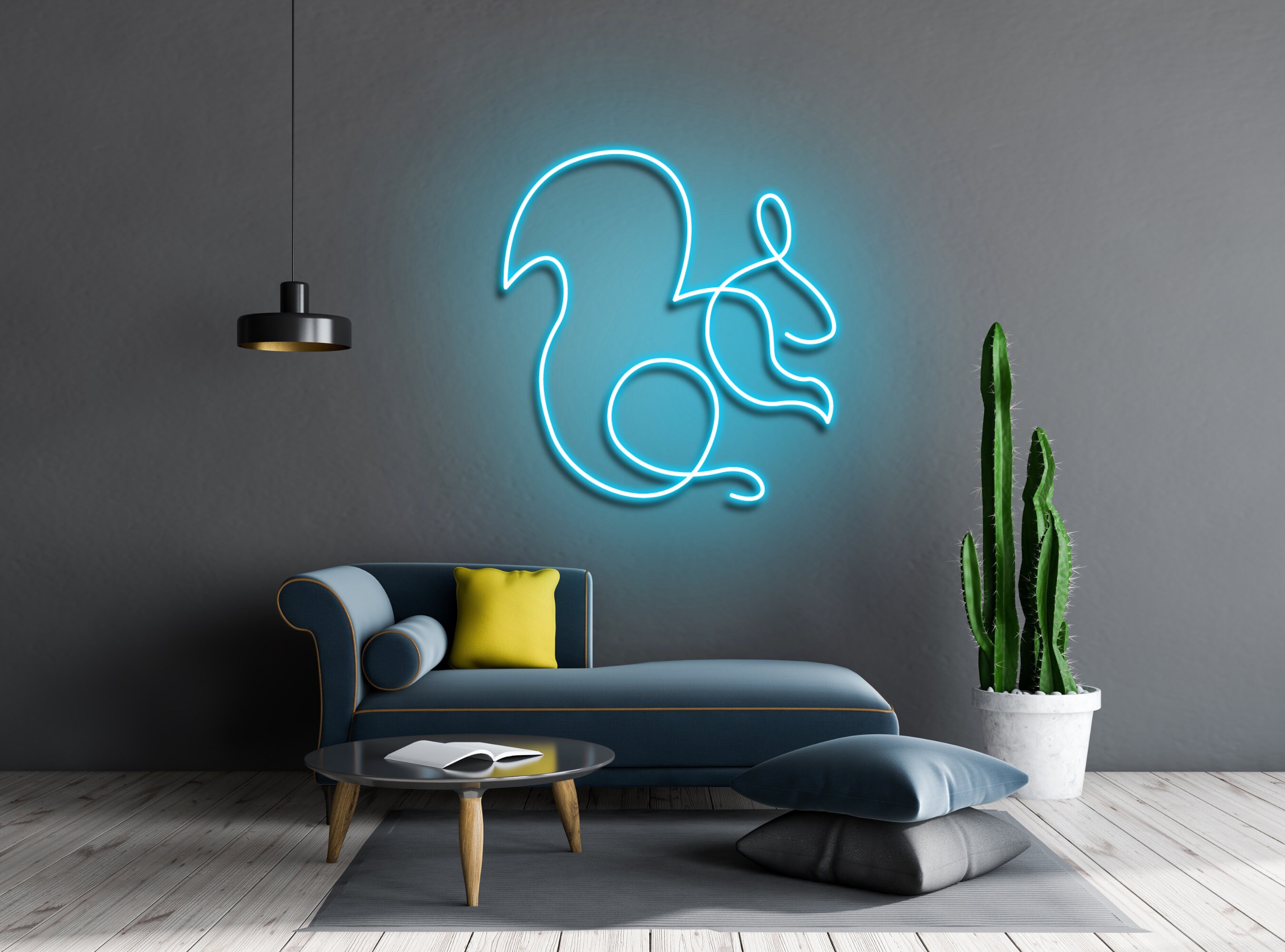 Squirrel Neon Sign Farmhouse Decor