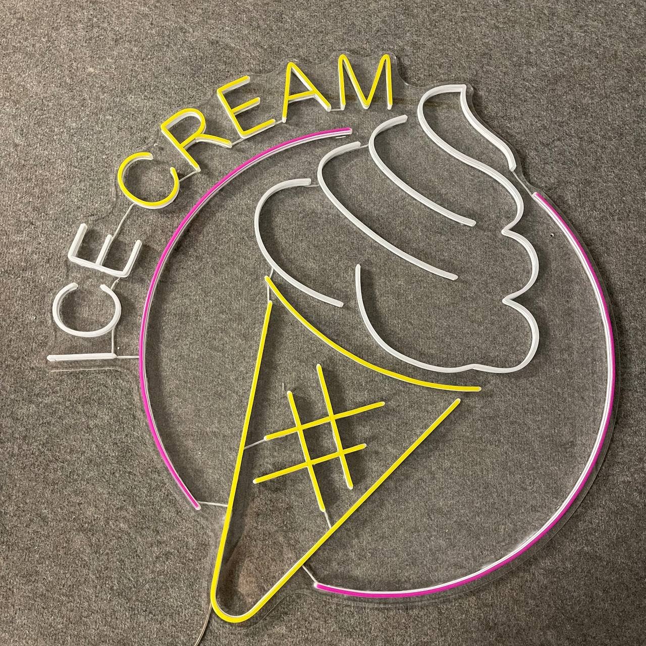 Ice Cream Neon Sign Ice Cream Store Decor Signboard