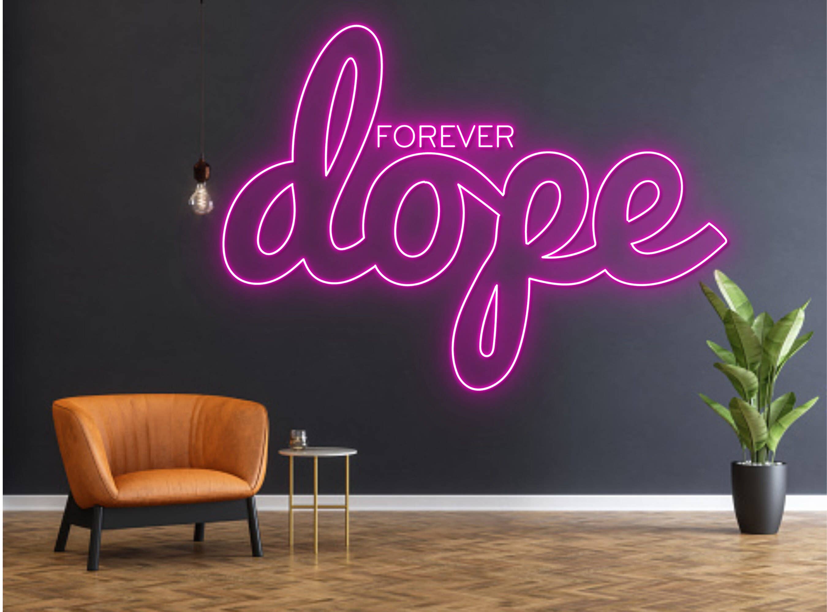 Dope Forever Neon Sign Weed Leaf Neon Art Wall Decor