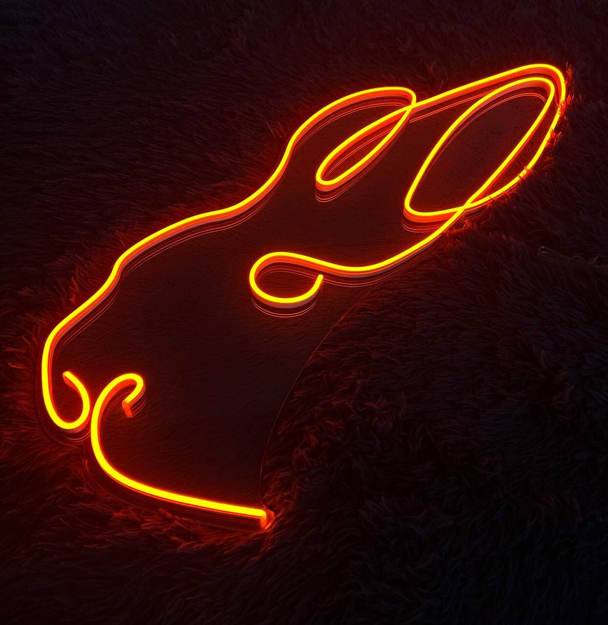 Cute Bunny Rabbit Neon Sign Light Up Wall Decor