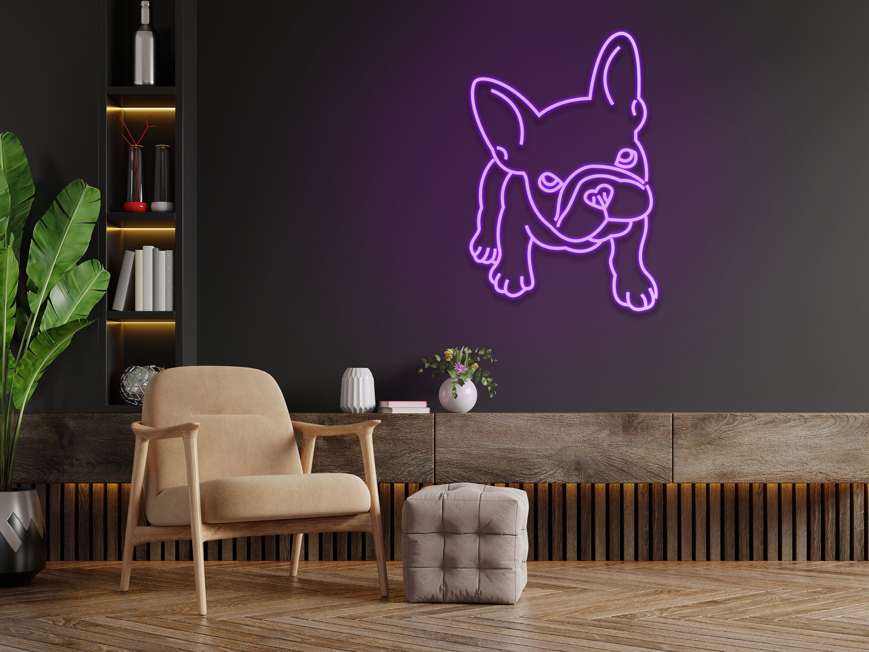 Pug French Bulldog Neon Sign