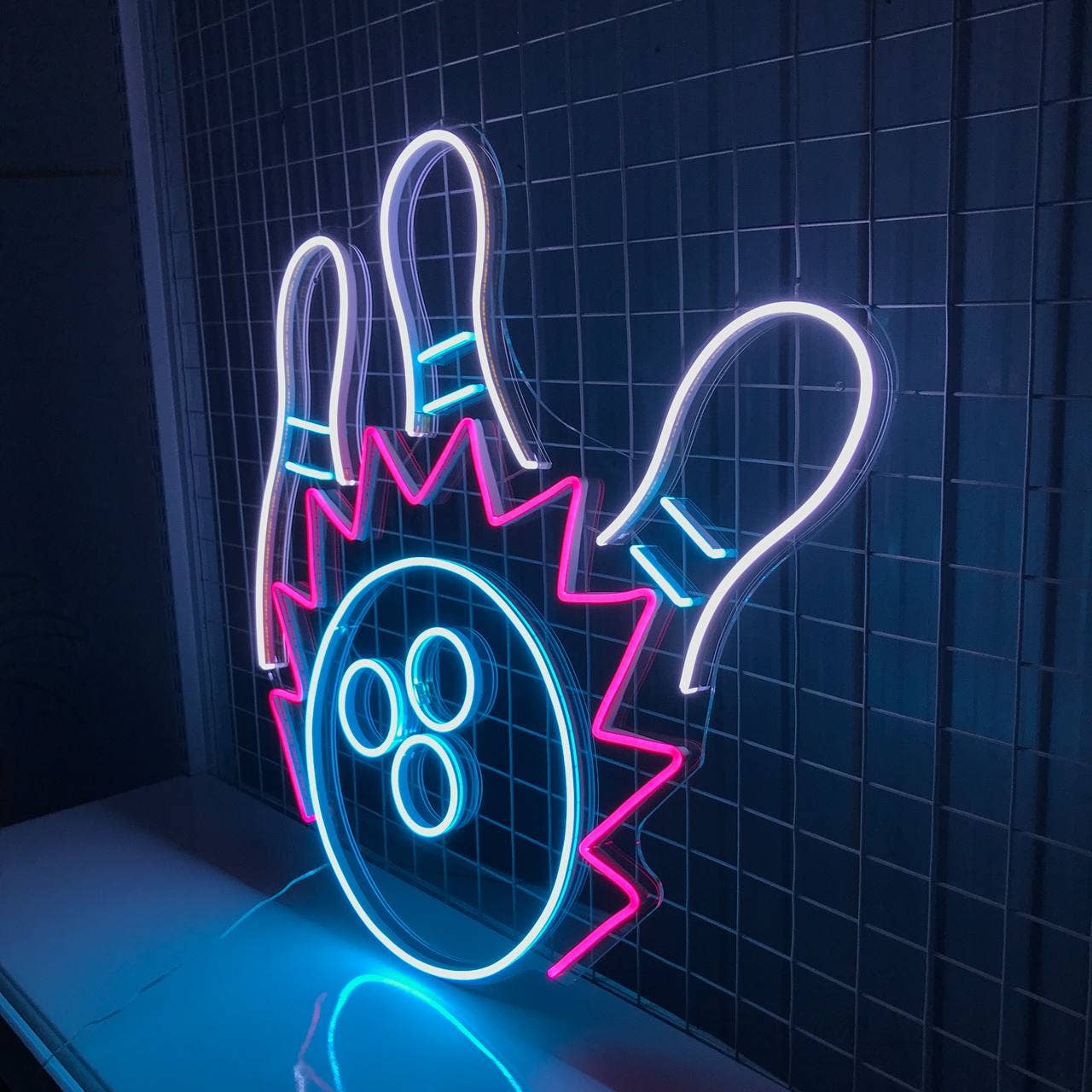 Bowling Ball Neon Sign Bowling Game Store Decor Signboard