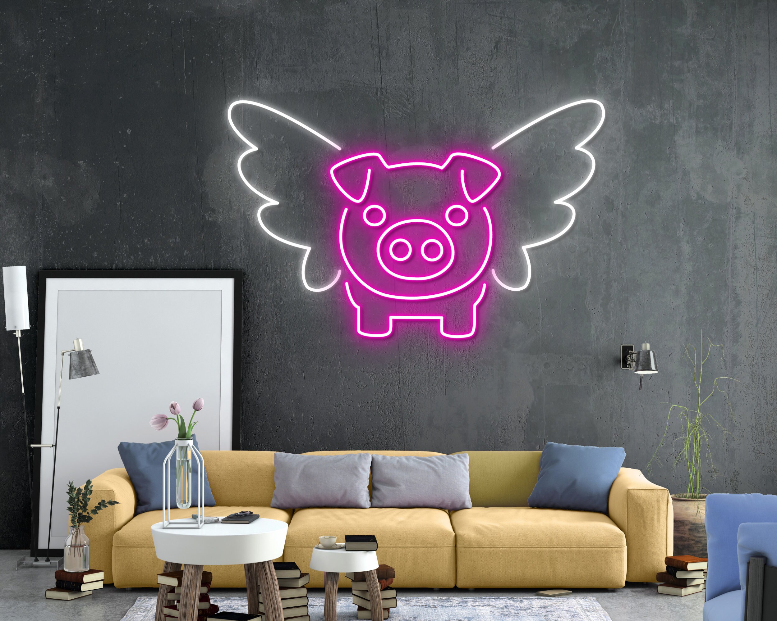 Pig With Wings Neon Sign Wall Decoration Gift