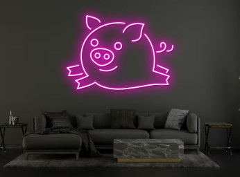Pig Line Art Neon Signs Decor Gift