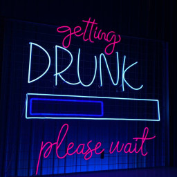 Getting Drunk Please Wait Neon Sign Bar Wall Art Decor