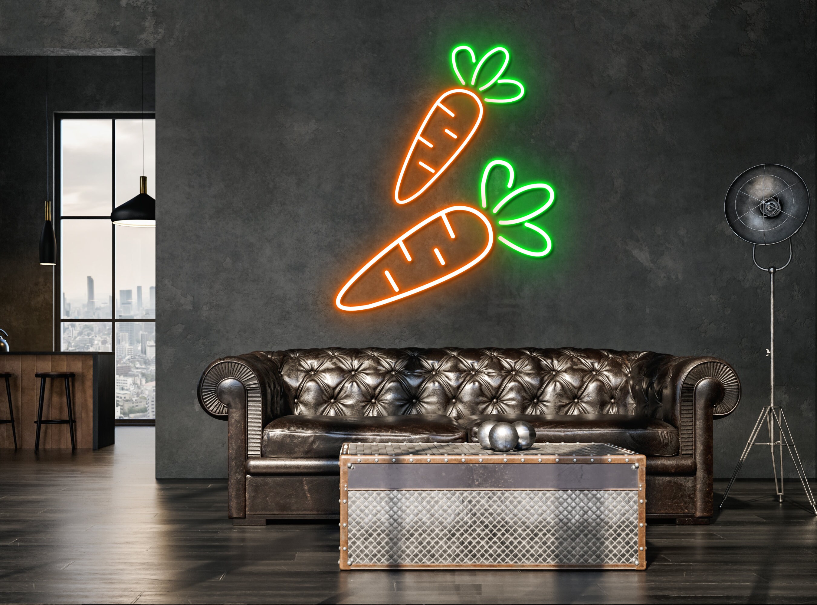 Couple Carrot Neon Sign