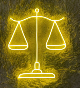 Scales Of Justice Neon Sign