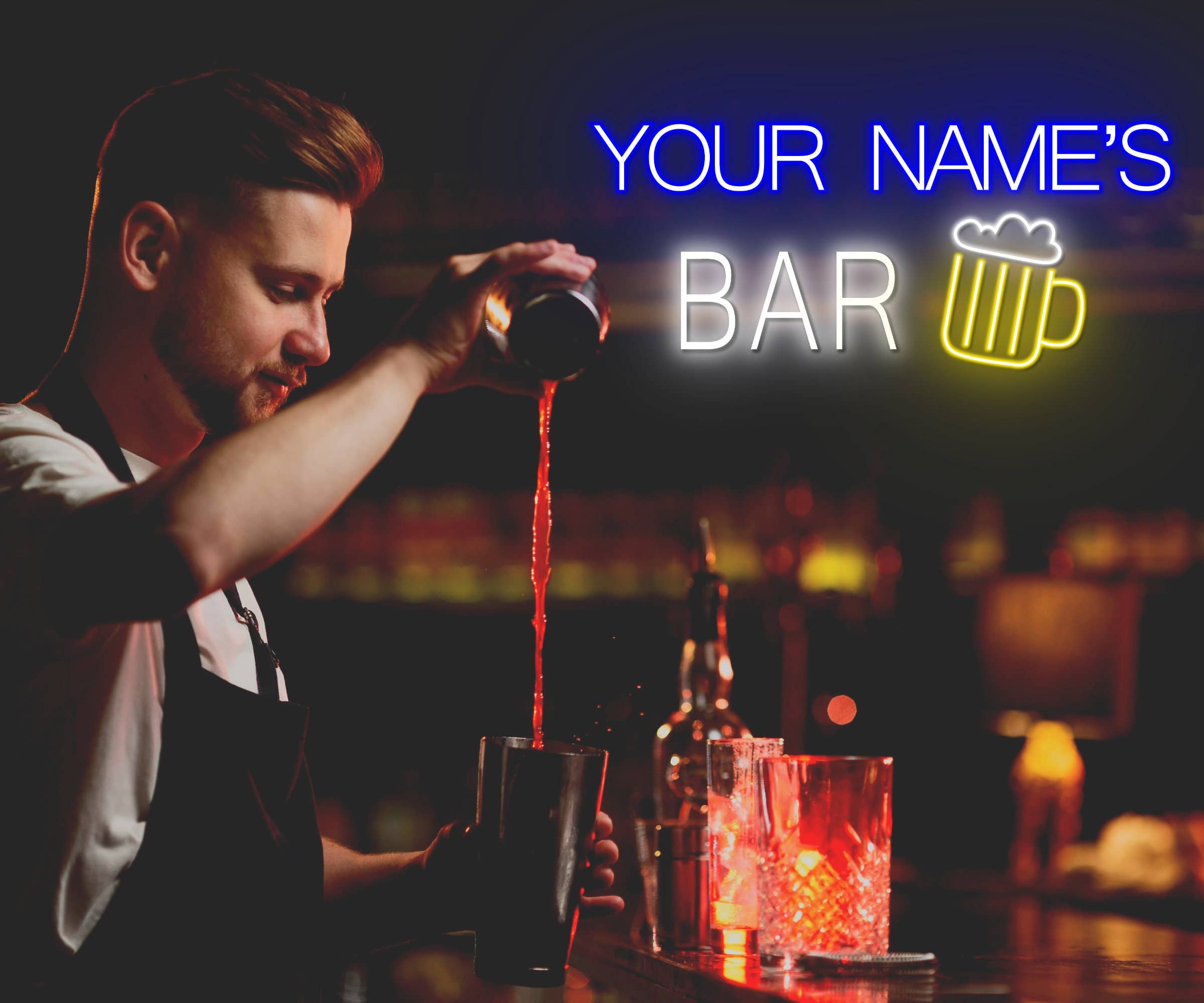 Custom Name Bar Pub Neon Signs Beer Pub Signboard