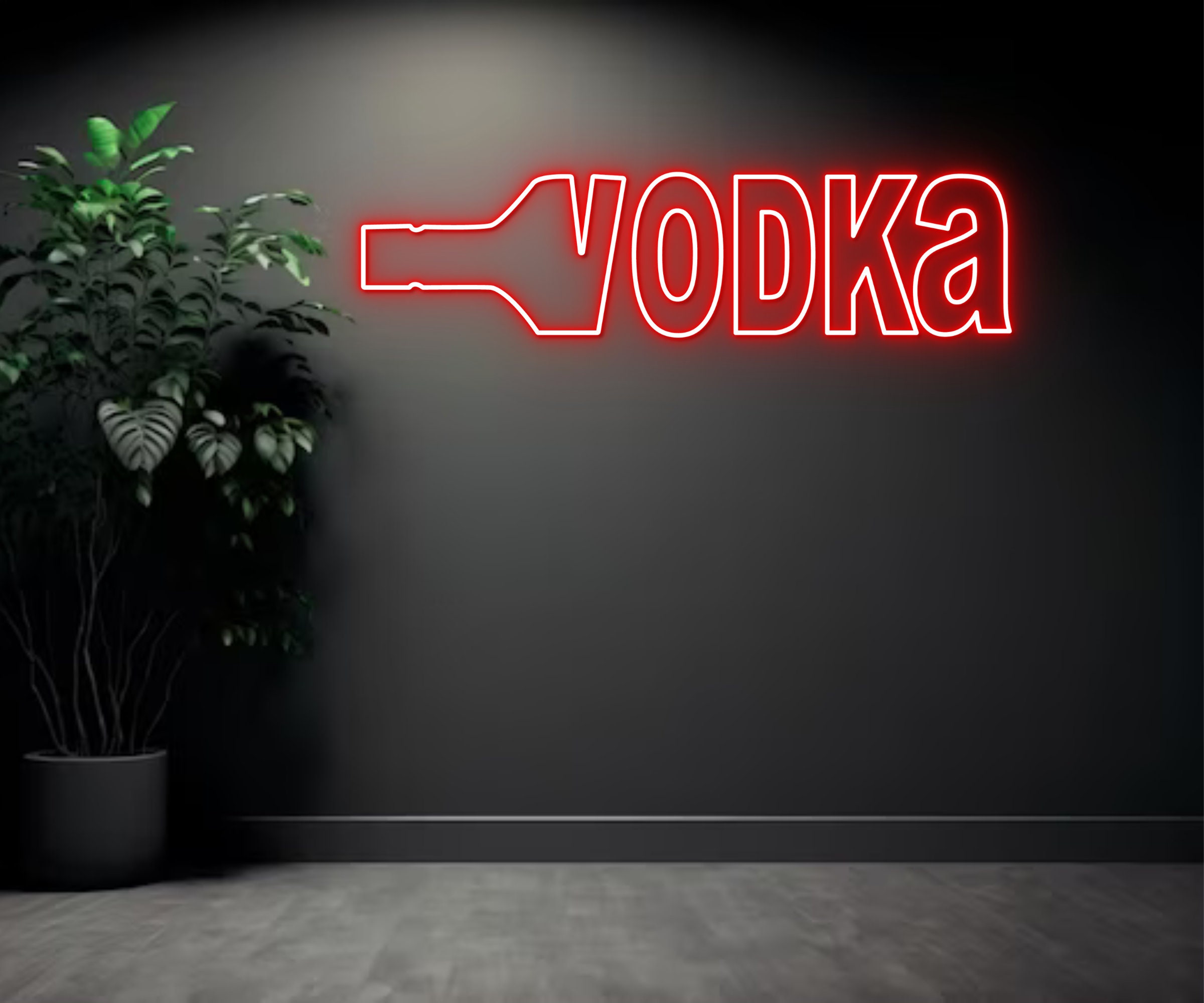 Vodka Bottle Neon Signs Vodka Lover Decor Business