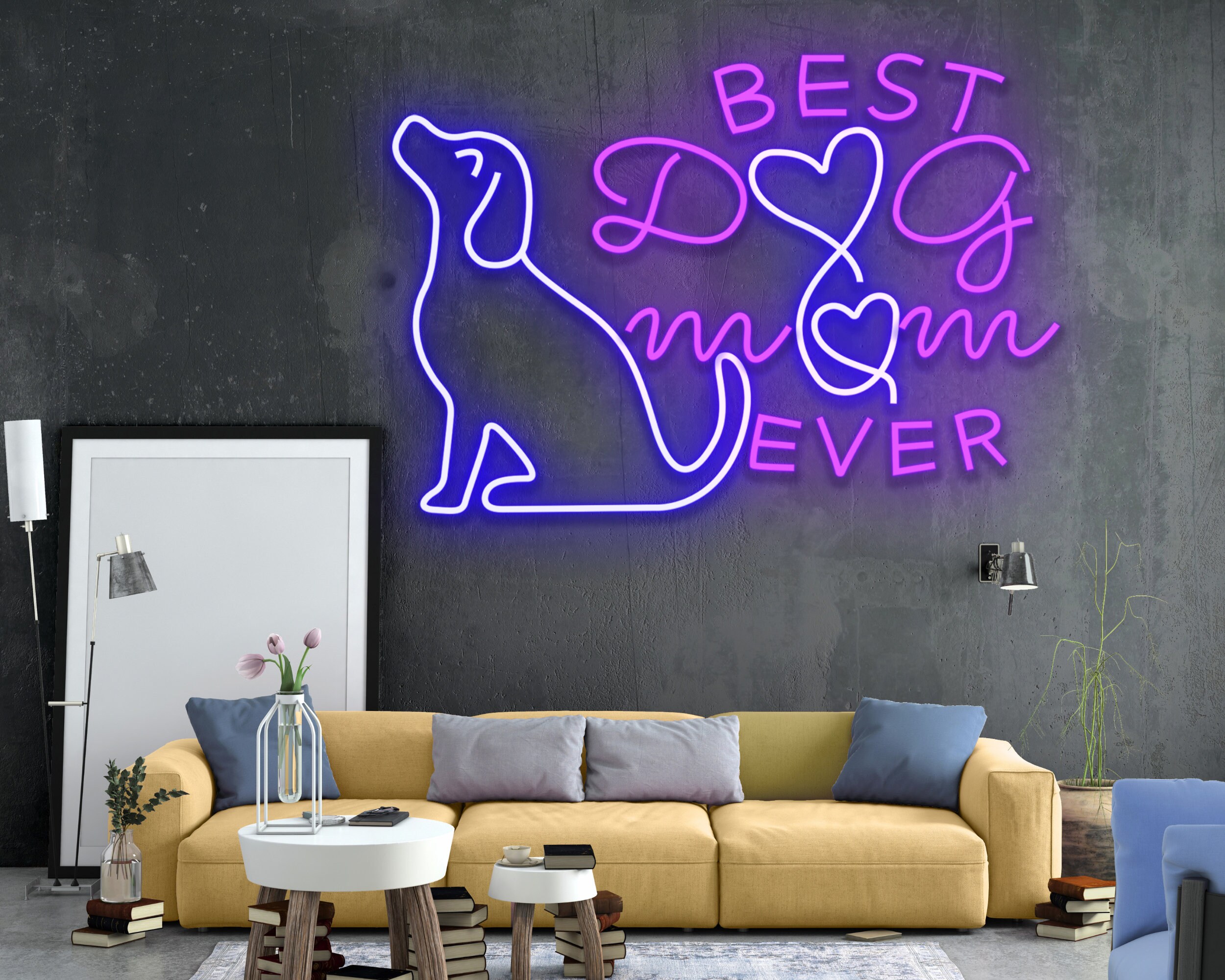 Best Dog Mom Ever Neon Sign