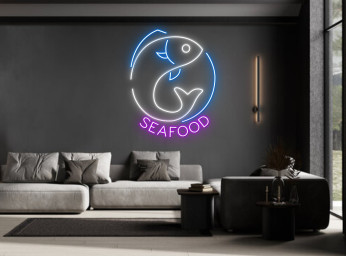 Seafood Neon Sign Decor sign