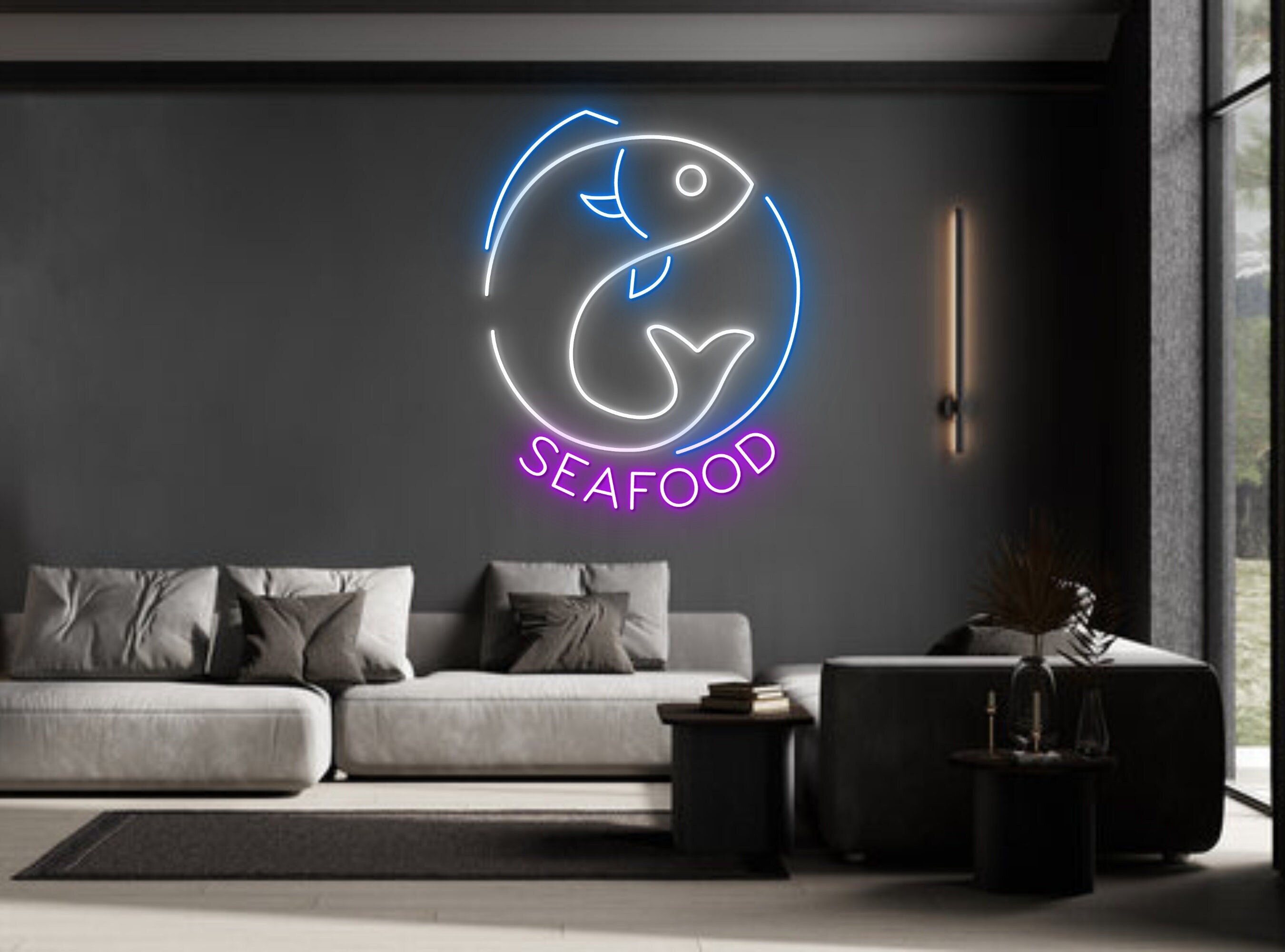 Seafood Neon Sign Decor sign
