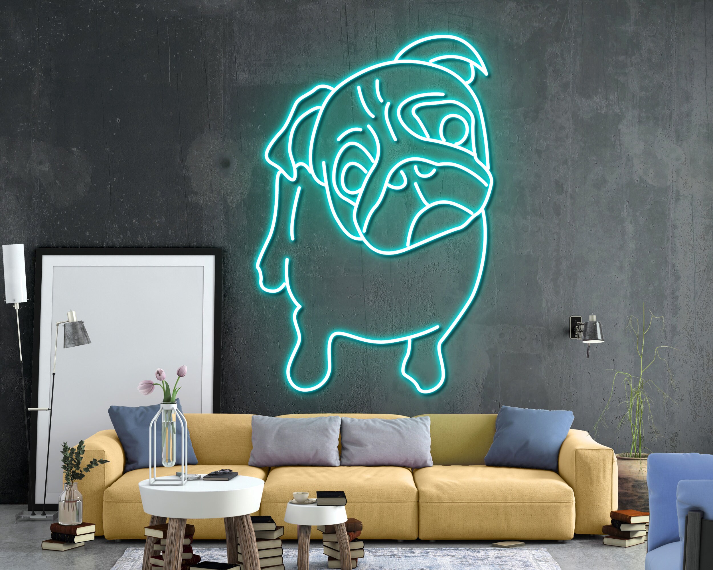 Pug French Bulldog Neon Sign Decor sign