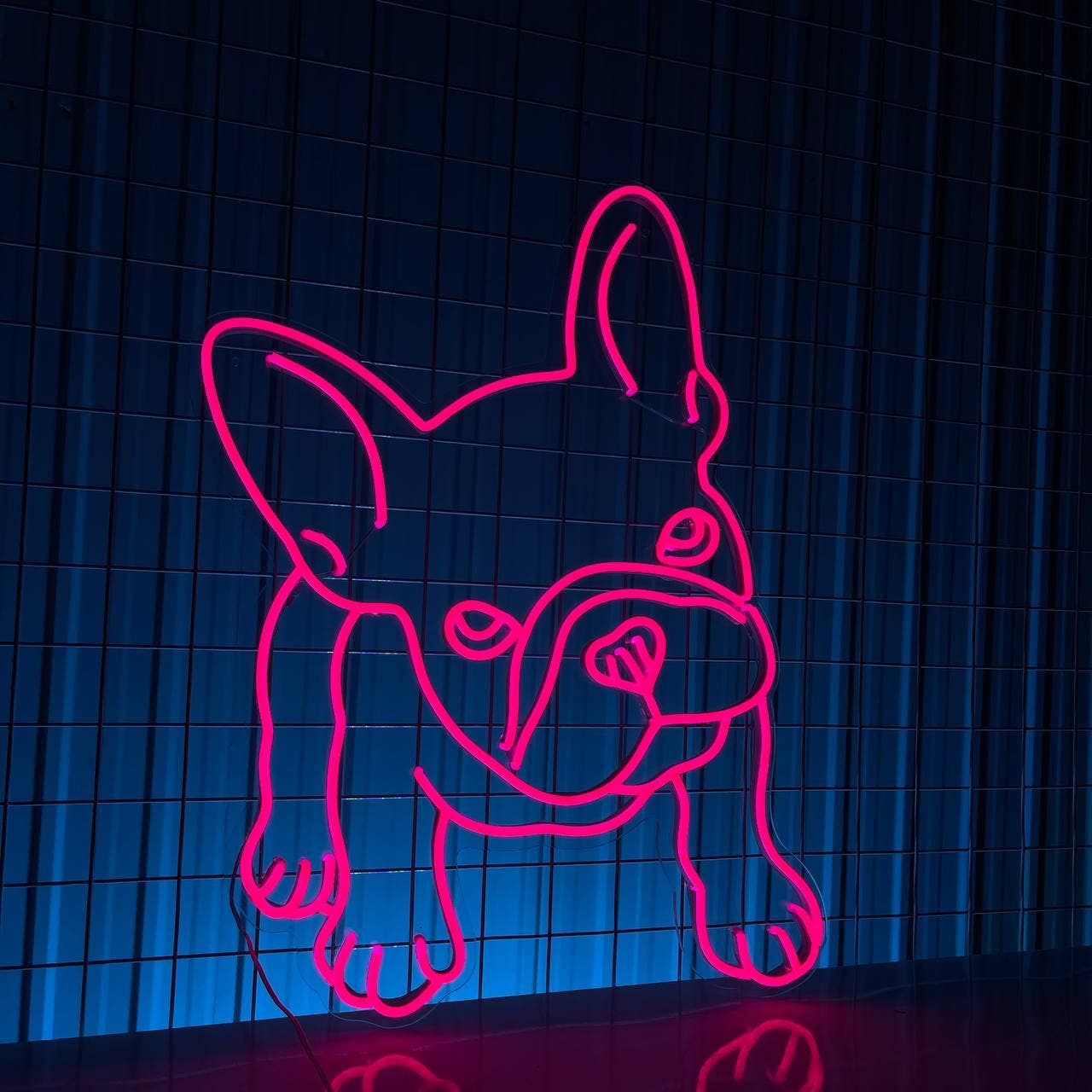 French Bulldog Neon Sign Animal Wall Decor Art Line Decor