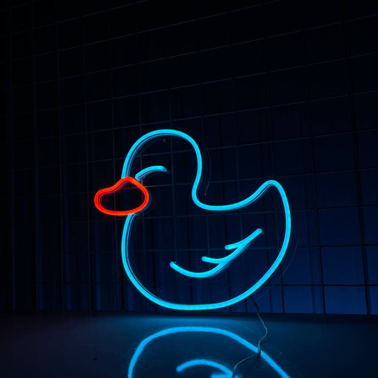 Cute Duck Neon Sign Animal Long-lasting Light Wall Decor