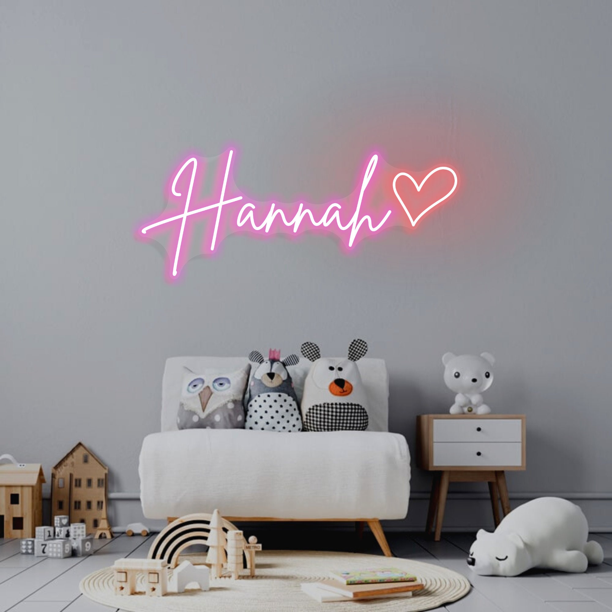 Infant Girl Personalized Neon Sign Wall Art Decor