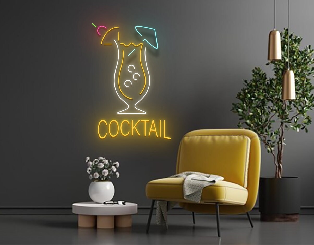 Cocktails Bar Neon Signs Wall Signage