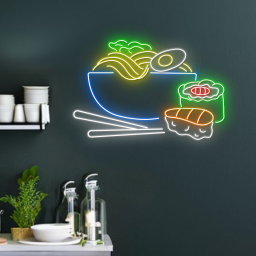 Ramen Sushi Neon Sign Japanese Restaurant Lights Decor